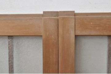 アンティーク建具　大正ロマンなお部屋作りにおすすめなガラス窓4枚セット(引き戸、ガラス戸)(R-068310)