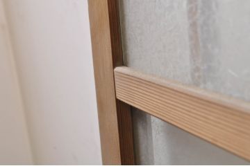 アンティーク建具　大正ロマンなお部屋作りにおすすめなガラス窓4枚セット(引き戸、ガラス戸)(R-068310)