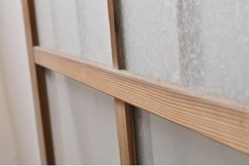アンティーク建具　大正ロマンなお部屋作りにおすすめなガラス窓4枚セット(引き戸、ガラス戸)(R-068310)