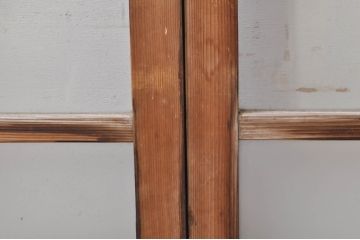 アンティーク建具　大正ロマンなお部屋作りにおすすめなガラス窓4枚セット(引き戸、ガラス戸)(R-068310)