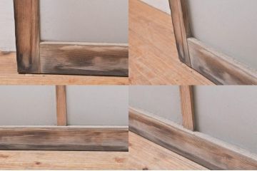 アンティーク建具　大正ロマンなお部屋作りにおすすめなガラス窓4枚セット(引き戸、ガラス戸)(R-068310)