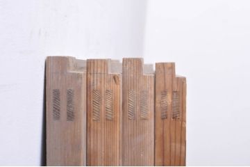 アンティーク建具　大正ロマンなお部屋作りにおすすめなガラス窓4枚セット(引き戸、ガラス戸)(R-068310)