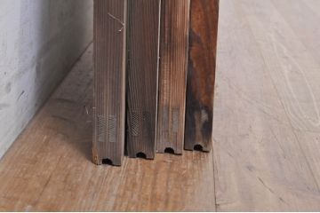 アンティーク建具　大正ロマンなお部屋作りにおすすめなガラス窓4枚セット(引き戸、ガラス戸)(R-068310)