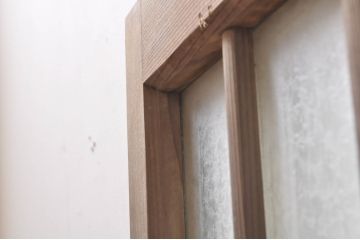 アンティーク建具　大正ロマンなお部屋作りにおすすめなガラス窓2枚セット(引き戸、ガラス戸)(R-068311)