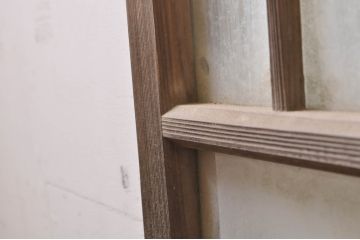アンティーク建具　大正ロマンなお部屋作りにおすすめなガラス窓2枚セット(引き戸、ガラス戸)(R-068311)
