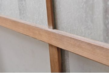 アンティーク建具　大正ロマンなお部屋作りにおすすめなガラス窓2枚セット(引き戸、ガラス戸)(R-068311)