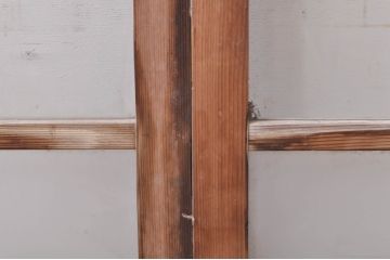 アンティーク建具　大正ロマンなお部屋作りにおすすめなガラス窓2枚セット(引き戸、ガラス戸)(R-068311)