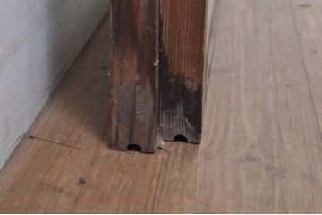 アンティーク建具　大正ロマンなお部屋作りにおすすめなガラス窓2枚セット(引き戸、ガラス戸)(R-068311)