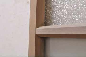 アンティーク建具　大正ロマン　レトロな空間作りにおすすめなガラス扉1枚(ガラス窓、木製扉、嵌め殺し、FIX窓、フィックス)(R-068312)