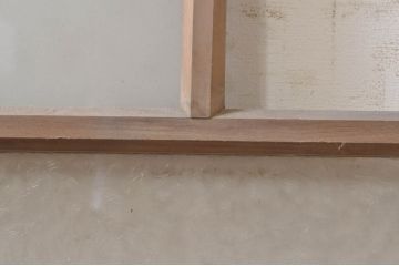 アンティーク建具　大正ロマン　レトロな空間作りにおすすめなガラス扉1枚(ガラス窓、木製扉、嵌め殺し、FIX窓、フィックス)(R-068312)