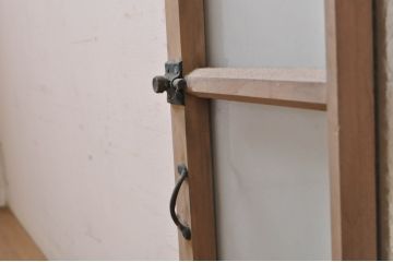 アンティーク建具　大正ロマン　レトロな空間作りにおすすめなガラス扉1枚(ガラス窓、木製扉、嵌め殺し、FIX窓、フィックス)(R-068312)