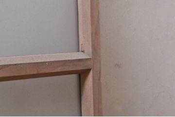 アンティーク建具　大正ロマン　レトロな空間作りにおすすめなガラス扉1枚(ガラス窓、木製扉、嵌め殺し、FIX窓、フィックス)(R-068312)