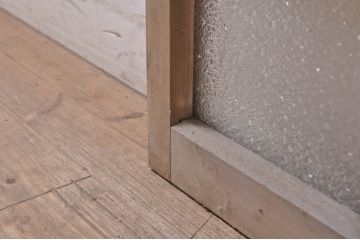 アンティーク建具　大正ロマン　レトロな空間作りにおすすめなガラス扉1枚(ガラス窓、木製扉、嵌め殺し、FIX窓、フィックス)(R-068312)