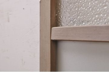 アンティーク建具　大正ロマン　レトロな空間作りにおすすめなガラス扉1枚(ガラス窓、木製扉、嵌め殺し、FIX窓、フィックス)(R-068312)