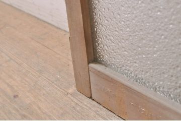 アンティーク建具　大正ロマン　レトロな空間作りにおすすめなガラス扉1枚(ガラス窓、木製扉、嵌め殺し、FIX窓、フィックス)(R-068312)
