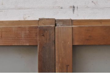 アンティーク建具　大正ロマンの雰囲気を高めるガラス窓2枚セット(引き戸、ガラス戸)(R-068313)
