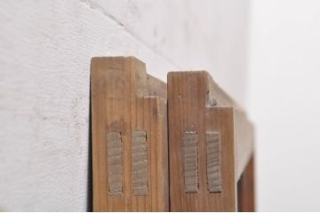アンティーク建具　大正ロマンの雰囲気を高めるガラス窓2枚セット(引き戸、ガラス戸)(R-068313)