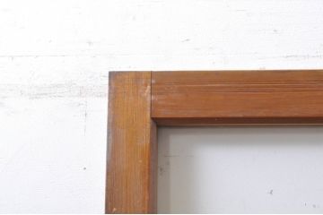 アンティーク建具　大正ロマン　腰抜欅(ケヤキ)材　ノスタルジックな雰囲気漂う幅広ガラス戸1枚(引き戸)(R-068315)