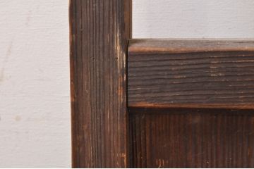 アンティーク建具　大正ロマン　温かみのある木味が魅力的な幅広ガラス戸1枚(引き戸)(R-068316)