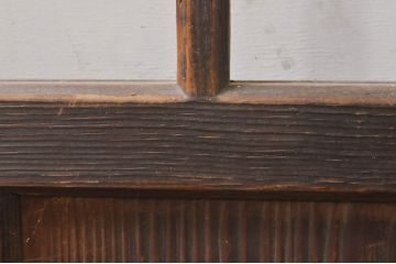 アンティーク建具　大正ロマン　温かみのある木味が魅力的な幅広ガラス戸1枚(引き戸)(R-068316)