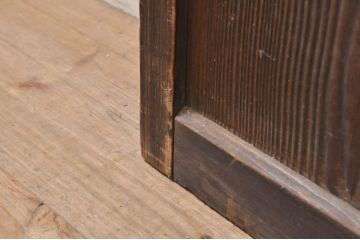 アンティーク建具　大正ロマン　温かみのある木味が魅力的な幅広ガラス戸1枚(引き戸)(R-068316)