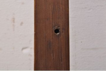 アンティーク建具　大正ロマン　温かみのある木味が魅力的な幅広ガラス戸1枚(引き戸)(R-068316)