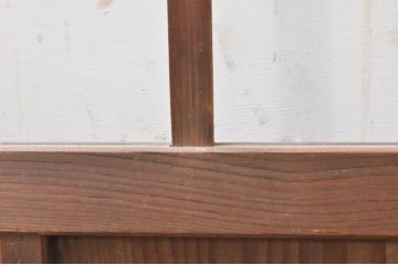 アンティーク建具　大正ロマン　温かみのある木味が魅力的な幅広ガラス戸1枚(引き戸)(R-068316)