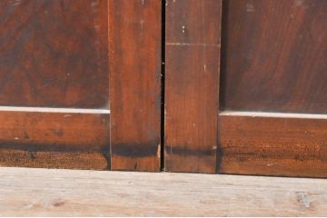 アンティーク建具　上手物!!　大正ロマンなお部屋作りにおすすめな格子入りガラス戸4枚セット(引き戸)(R-068318)