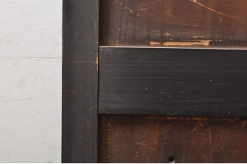 アンティーク建具　シックな空間作りにおすすめな帯戸2枚セット(引き戸、板戸)(R-068319)