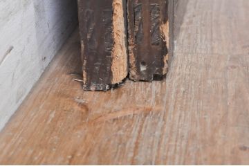 アンティーク建具　シックな空間作りにおすすめな帯戸2枚セット(引き戸、板戸)(R-068319)