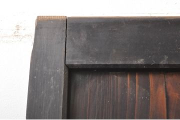 アンティーク建具　シックな空間作りにおすすめな帯戸2枚セット(引き戸、板戸)(R-068320)