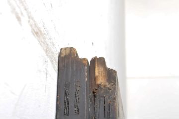 アンティーク建具　シックな空間作りにおすすめな帯戸2枚セット(引き戸、板戸)(R-068320)