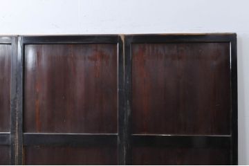 アンティーク建具　シックな空間作りにおすすめな帯戸4枚セット(引き戸、板戸)(R-068322)