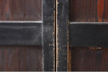 アンティーク建具　シックな空間作りにおすすめな帯戸4枚セット(引き戸、板戸)(R-068322)