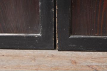 アンティーク建具　シックな空間作りにおすすめな帯戸4枚セット(引き戸、板戸)(R-068322)