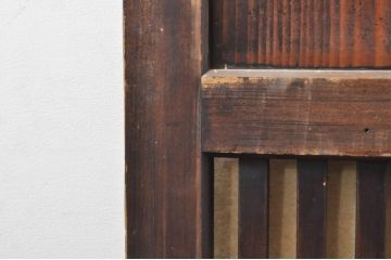 アンティーク建具　和の趣溢れる格子帯戸2枚セット(引き戸、格子戸)(R-068325)
