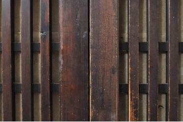 アンティーク建具　和の趣溢れる格子帯戸2枚セット(引き戸、格子戸)(R-068325)