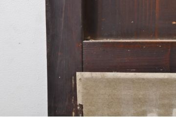 アンティーク建具　和の趣溢れる格子帯戸2枚セット(引き戸、格子戸)(R-068325)