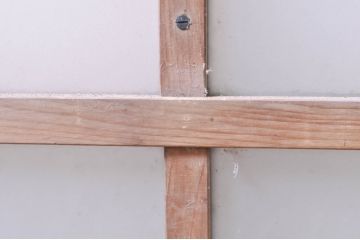 アンティーク建具　大正ロマン　どこか懐かしい雰囲気漂うガラス窓2枚セット(引き戸、ガラス戸)(R-068326)