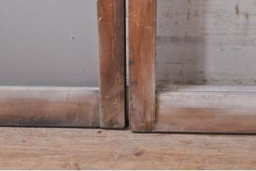 アンティーク建具　大正ロマン　どこか懐かしい雰囲気漂うガラス窓2枚セット(引き戸、ガラス戸)(R-068326)