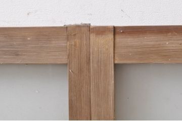 アンティーク建具　大正ロマン　どこか懐かしい雰囲気漂うガラス窓4枚セット(引き戸、ガラス戸)(R-068327)