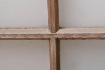 アンティーク建具　大正ロマン　どこか懐かしい雰囲気漂うガラス窓4枚セット(引き戸、ガラス戸)(R-068327)