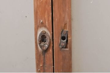 アンティーク建具　大正ロマン　どこか懐かしい雰囲気漂うガラス窓4枚セット(引き戸、ガラス戸)(R-068327)