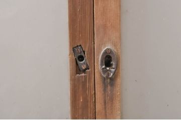 アンティーク建具　大正ロマン　どこか懐かしい雰囲気漂うガラス窓4枚セット(引き戸、ガラス戸)(R-068327)