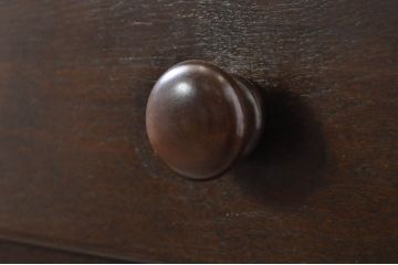 中古　美品　松本民芸家具　西洋の伝統的なデザインをモチーフにしたリネン型食器棚(キャビネット、カップボード、収納棚、戸棚)(定価約142万円)(R-068328)