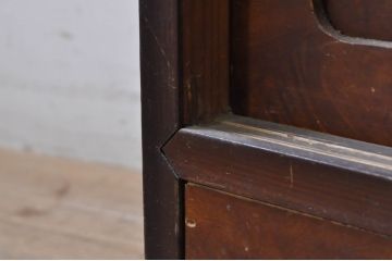 和製アンティーク　凝ったデザインと経年を感じる風合いが魅力の時代箪笥ローボード(テレビ台、テレビボード、ローチェスト、収納たんす、時代箪笥、引き出し、戸棚、収納棚)(R-068340)