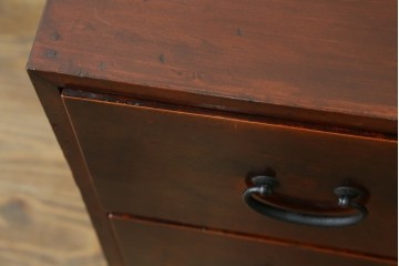 和製アンティーク　時代の流れを感じる風合いが魅力的な時代箪笥ローボード　(R-068344)