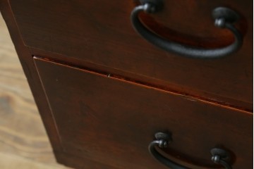 和製アンティーク　時代の流れを感じる風合いが魅力的な時代箪笥ローボード　(R-068344)