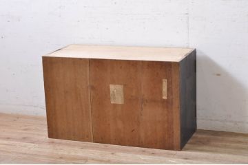 和製アンティーク　前面黒檀(コクタン)材　上品な雰囲気の衣装盆付き時代箪笥ローボード(着物箪笥、テレビ台、テレビボード、和タンス、衣装箪笥)(R-068345)
