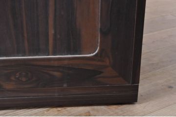 和製アンティーク　前面黒檀(コクタン)材　上品な雰囲気の衣装盆付き時代箪笥ローボード(着物箪笥、テレビ台、テレビボード、和タンス、衣装箪笥)(R-068345)